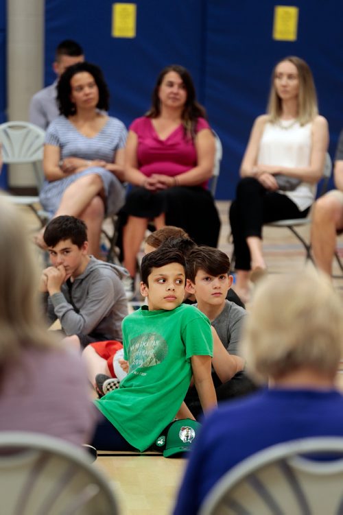 PHIL HOSSACK / WINNIPEG FREE PRESS -  Students, their families and staff gathered at Laura Secord School Monday to Launch a book created as part of a reconciliation effort. See story. - June 24, 2019.