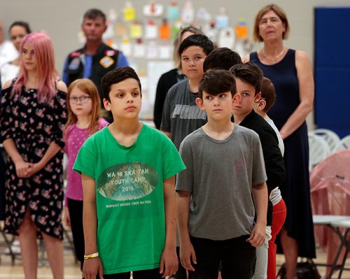 PHIL HOSSACK / WINNIPEG FREE PRESS -  Students, their families and staff gathered at Laura Secord School Monday to Launch a book created as part of a reconciliation effort. See story. - June 24, 2019.