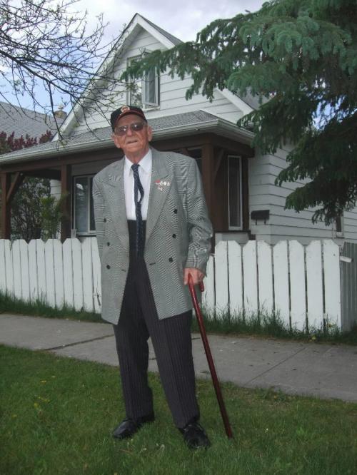 Len "Kroppy" Kropioski, 90 yrs, boyhood friend of Andrew mynarski  Manioba Ave.  Gordon Sinclair/ Winnipeg Free Press