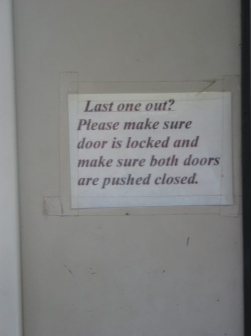 Canstar Community News June 17, 2019 - This sign in Domain School is apt as the school's doors will close on June 28. (ANDREA GEARY/CANSTAR COMMUNITY NEWS)