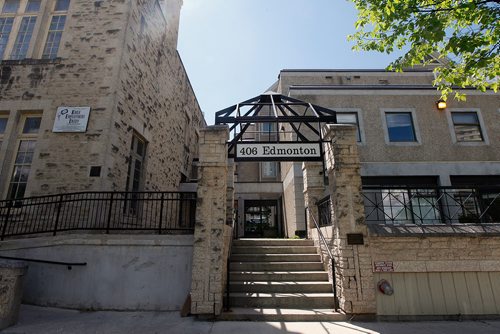 PHIL HOSSACK / WINNIPEG FREE PRESS - The common area between Knox United Church and The building purchased by the Manitoba Muslim Association. See Brenda Suderman story.- June 25, 2019.