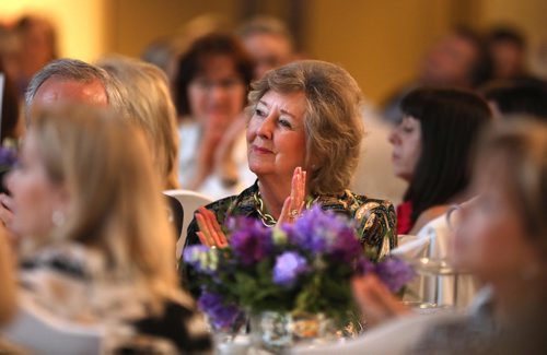 RUTH BONNEVILLE /  WINNIPEG FREE PRESS 


LOCAL - Nellie McClung Heritage Luncheon

Nellie McClung Heritage Site's Lilac & Lace Luncheon took place at The Metropolitan Entertainment Centre to celebrate her legacy and showcase some of Manitoba's powerful voices like Janice Filmon -25th and current Lieutenant Governor of Manitoba, First female mayor of Winnipeg Susan Thompson, along with many others on Tuesday.

Photo of Janice Filmon - 25th and current Lieutenant Governor of Manitoba, listening to the panel of speakers on stage at the event.  


June 25, 2019

