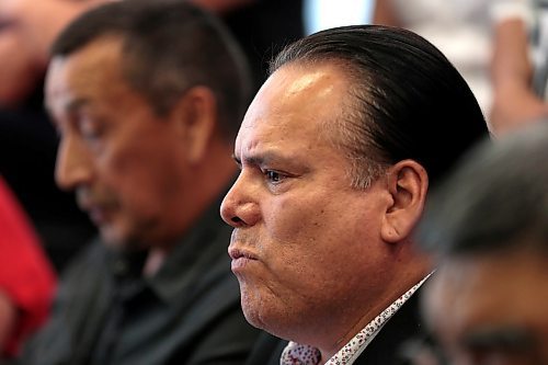 PHIL HOSSACK / WINNIPEG FREE PRESS - MKO Grand Chief Garrison Settee at a press conference Tuesday after Christine WOod's killer was sentenced. See story re: murdered and missing killer's sentencing.   - July 2, 2019.