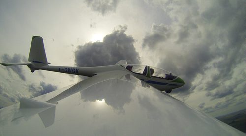 MIKAELA MACKENZIE / WINNIPEG FREE PRESS
Winnipeg Gliding Club president Mike Maskell glides above  the Starbuck Airfield south west of Winnipeg with photographer Mikaela MacKenzie on Thursday, July 4, 2019. For Jen Zoratti story.
Winnipeg Free Press 2019.