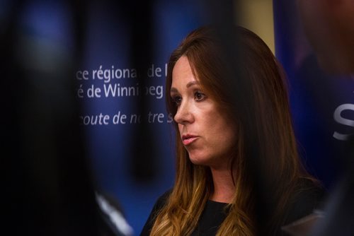 MIKAELA MACKENZIE / WINNIPEG FREE PRESS
Krista Williams, COO of the WRHA, speaks about the upcoming changes at Seven Oaks Hospital at a press conference in Winnipeg on Tuesday, July 9, 2019. For Jessica Botelho-Urbanski story.
Winnipeg Free Press 2019.