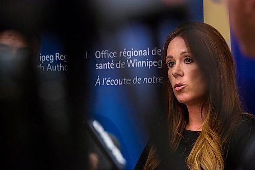 MIKAELA MACKENZIE / WINNIPEG FREE PRESS
Krista Williams, COO of the WRHA, speaks about the upcoming changes at Seven Oaks Hospital at a press conference in Winnipeg on Tuesday, July 9, 2019. For Jessica Botelho-Urbanski story.
Winnipeg Free Press 2019.