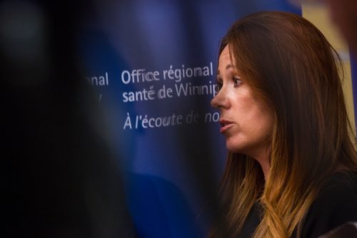 MIKAELA MACKENZIE / WINNIPEG FREE PRESS
Krista Williams, COO of the WRHA, speaks about the upcoming changes at Seven Oaks Hospital at a press conference in Winnipeg on Tuesday, July 9, 2019. For Jessica Botelho-Urbanski story.
Winnipeg Free Press 2019.