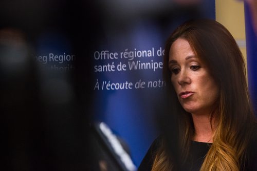 MIKAELA MACKENZIE / WINNIPEG FREE PRESS
Krista Williams, COO of the WRHA, speaks about the upcoming changes at Seven Oaks Hospital at a press conference in Winnipeg on Tuesday, July 9, 2019. For Jessica Botelho-Urbanski story.
Winnipeg Free Press 2019.