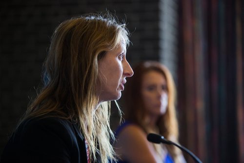 MIKAELA MACKENZIE / WINNIPEG FREE PRESS
Candace Russell Summers, deputy fire commissioner at the Office of the Fire Commissioner Building and Fire Safety, speaks regarding the carbon monoxide incident at a Super 8 Motel while at a press conference at City Hall in Winnipeg on Wednesday, July 10, 2019. Standup.
Winnipeg Free Press 2019.