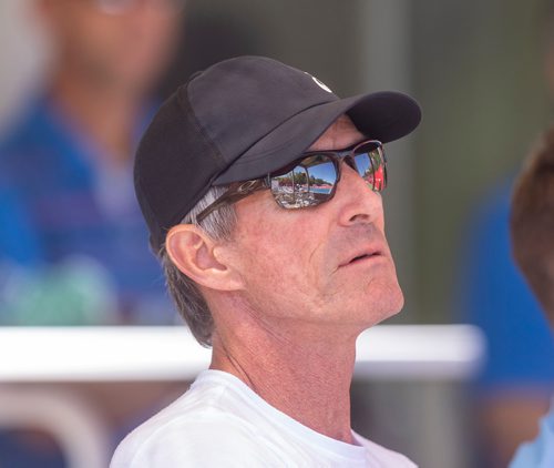 SASHA SEFTER / WINNIPEG FREE PRESS
Martin Laurendeau, coach and captain of the Canada Davis Cup team takes in the action at the National Bank Challenger at the Winnipeg lawn Tennis Club.
190710 - Wednesday, July 10, 2019.