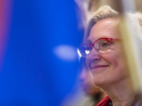 SASHA SEFTER / WINNIPEG FREE PRESS
The Honourable Carolyn Bennett, Minister of Crown-Indigenous Relations at an event held at the urban reserve at 1075 Portage Avenue to mark the property officially becoming treaty land on Wednesday.
190710 - Wednesday, July 10, 2019.