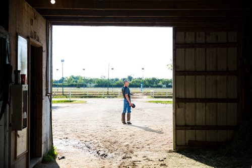 MIKAELA MACKENZIE / WINNIPEG FREE PRESS
Trainer Mike Nault at the Assiniboia Downs in Winnipeg on Thursday, July 11, 2019. For George Williams story.
Winnipeg Free Press 2019.