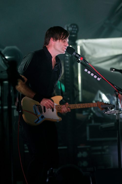 PHIL HOSSACK / WINNIPEG FREE PRESS - Folk Festival- Thursday evening's Festival final act " Death Cab for Cutie"  performance was eventually shut down due to lightning. Lead man Ben Gibbard only got to sing the first three songs. - July 11, 2019.