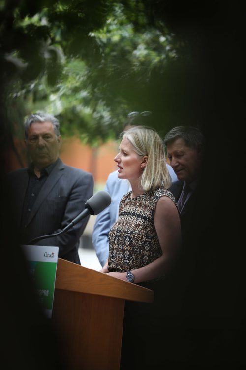 RUTH BONNEVILLE /  WINNIPEG FREE PRESS 

Local - feds/climate action
City Hall Courtyard,


Government of Canada announces support for climate action by the City of Winnipeg (Note: City of Winnipeg already announced they were doing this in past newser)


Photo of Catherine McKenna, Minister of Environment and Climate Change, during her announcement  of  the federal governments support of the City of Winnipeg's actions in  burning up to 75% of methane gas produced by waste at Brady landfill to reduce emissions, at City Hall on Friday.

Also standing next to her were, Councillor Cindy Gilroy, Chairperson of the Standing Policy Committee on Water and Waste, Terry Duguid MP, Markus Chambers Deputy Mayor, Robert-Falcon Ouellette, MP and councillor Dan Vandal.  

See Aldo Santin story.  


July 12th, 2019 
