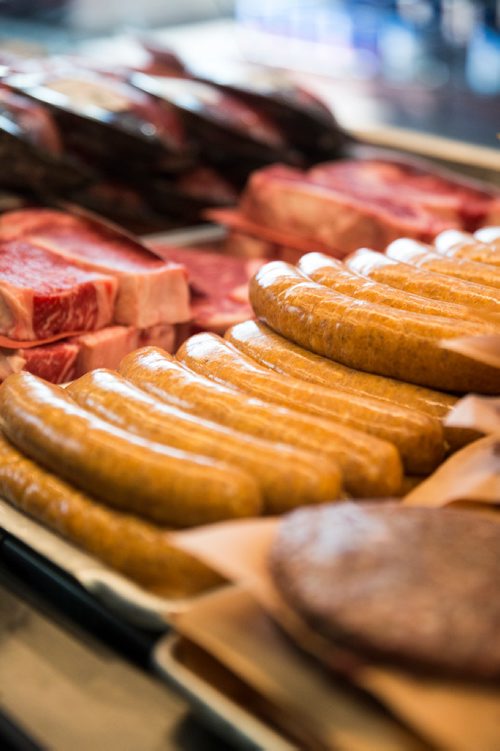 MIKAELA MACKENZIE / WINNIPEG FREE PRESS
The weekly special, buffalo chicken sausage, at Miller's Meats in Winnipeg on Friday, July 12, 2019.
Winnipeg Free Press 2019.