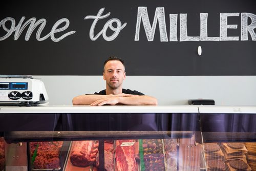 MIKAELA MACKENZIE / WINNIPEG FREE PRESS
Shawn Miller, owner of Miller's Meats, poses for a portrait in their River East location in Winnipeg on Friday, July 12, 2019.
Winnipeg Free Press 2019.