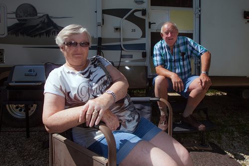 PHIL HOSSACK / WINNIPEG FREE PRESS - Barry and Brenda Mattern, campground hosts at Bird's Hill- - July 12, 2019.