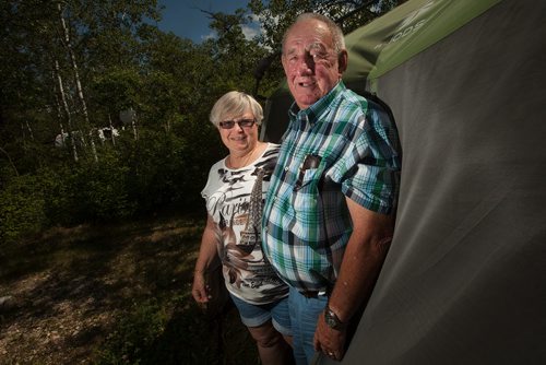 PHIL HOSSACK / WINNIPEG FREE PRESS - Barry and Brenda Mattern, campground hosts at Bird's Hill- - July 12, 2019.