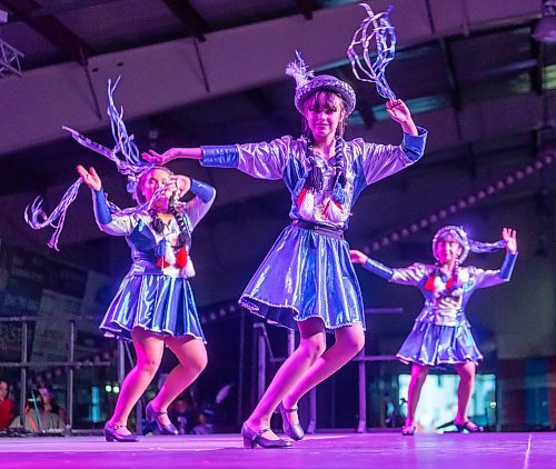 SASHA SEFTER / WINNIPEG FREE PRESS
Dancers take the stage at the Chilean Pavilion during a Folklorama event held at the Notre Dame Recreational Centre Sunday evening.
190811 - Sunday, August 11, 2019.