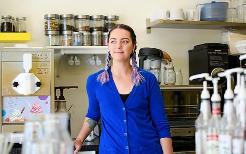 Mike Sudoma / Winnipeg Free Press
Owner of Scout Coffee shop, Katrina Tessier in her shop Monday morning located at 859 Portage Ave
September 23, 2019