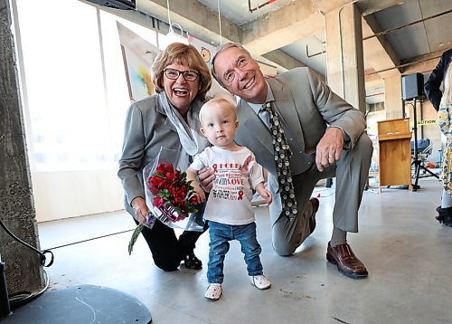 RUTH BONNEVILLE  /  WINNIPEG FREE PRESS 

Local -  Children's Hospital staff, families, politicians and supporters gathered to celebrate the contribution of Gerry Price and his wife Barb of 2.5 million, which brought  the campaign for the new Childrens Heart Centre very close to completion, at the future home of the Childrens Hospital Heart Centre on Tuesday.  

Photo of Gerry and Barb Price with Jaxon Miller (2yrs) who had a heart transplant at the age of 6 months at the Childrens Hospital Heart Centre.

See Kevin Rollason's story. 

Oct 8th,  2019 

