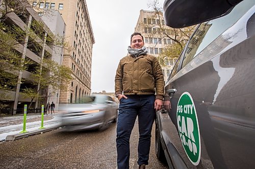 MIKAELA MACKENZIE / WINNIPEG FREE PRESS

Philip Mikulec, operations manager of Peg City Car Co-op, poses for a portrait in the East Exchange in Winnipeg on Tuesday, Oct. 29, 2019.  For Ben Waldman story.
Winnipeg Free Press 2019.