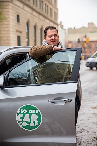 MIKAELA MACKENZIE / WINNIPEG FREE PRESS

Philip Mikulec, operations manager of Peg City Car Co-op, poses for a portrait in the East Exchange in Winnipeg on Tuesday, Oct. 29, 2019.  For Ben Waldman story.
Winnipeg Free Press 2019.