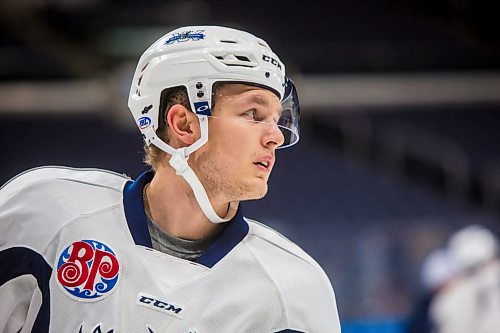 MIKAELA MACKENZIE / WINNIPEG FREE PRESS

Kristian Vesalainen at Manitoba Moose practice at Bell MTS Place in Winnipeg on Tuesday, Oct. 29, 2019.  For Taylor Allen story.
Winnipeg Free Press 2019.