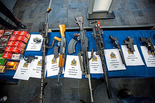 MIKAELA MACKENZIE / WINNIPEG FREE PRESS

The results of a significant firearms investigation and seizure in Winnipeg on Wednesday, Oct. 30, 2019.  For Ryan Thorpe story.
Winnipeg Free Press 2019.