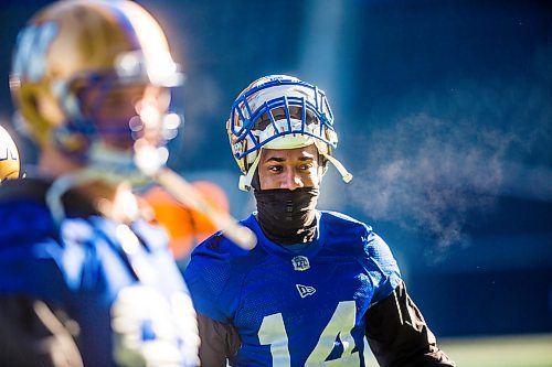 MIKAELA MACKENZIE / WINNIPEG FREE PRESS

Marcus Sayles during Bombers practice at IG Field in Winnipeg on Wednesday, Nov. 6, 2019. For Taylor Allen story.
Winnipeg Free Press 2019.