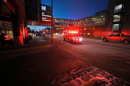 RUTH BONNEVILLE  /  WINNIPEG FREE PRESS 

LOCAL  HSC Emergency Ambulance 

An ambulance makes its way into the adult emergency at HSC Wednesday.

See story on ambulances being rerouted.

   
Nov 6th,  2019 
