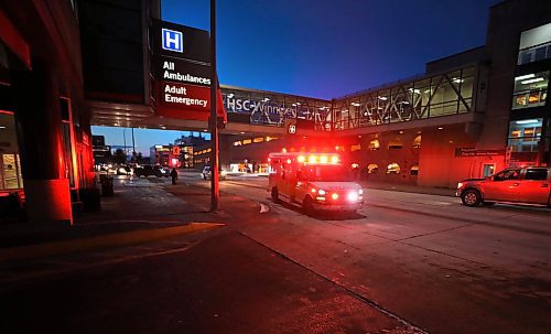 RUTH BONNEVILLE  /  WINNIPEG FREE PRESS 

LOCAL  HSC Emergency Ambulance 

An ambulance makes its way into the adult emergency at HSC Wednesday.

See story on ambulances being rerouted.

   
Nov 6th,  2019 
