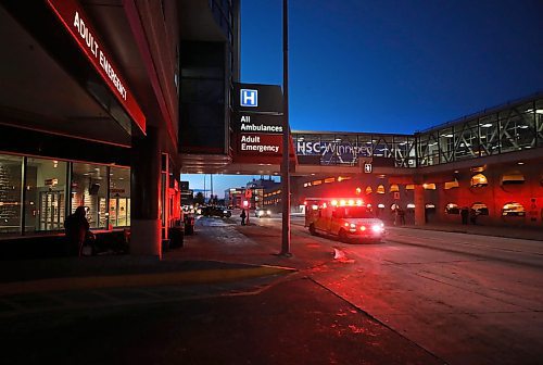 RUTH BONNEVILLE  /  WINNIPEG FREE PRESS 

LOCAL  HSC Emergency Ambulance 

An ambulance makes its way into the adult emergency at HSC Wednesday.

See story on ambulances being rerouted.

   
Nov 6th,  2019 
