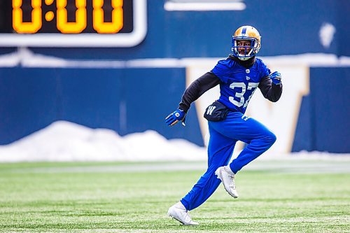 MIKAELA MACKENZIE / WINNIPEG FREE PRESS

Brandon Alexander during Bombers practice at IG Field in Winnipeg on Thursday, Nov. 14, 2019. For Taylor Allen story.
Winnipeg Free Press 2019.