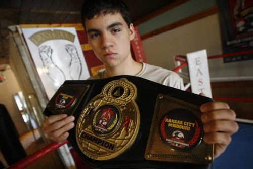MIKE.DEAL@FREEPRESS.MB.CA 0900813 Alex Simard, 17, of the Eastman Boxing Club in Beausejour won the 17-34 165lb novice division at the Kansas City Ringside World Championship tournament last weekend. See Dan Falloon story. WINNIPEG FREE PRESS
