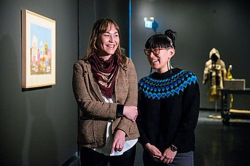 MIKAELA MACKENZIE / WINNIPEG FREE PRESS

Jaime Issac (left) and Jocelyn Piirainen, co-curators of the new exhibit Subsist opening Saturday, pose for a portrait as the show is set up at the Winnipeg Art Gallery in Winnipeg on Wednesday, Nov. 27, 2019. For Frances Koncan story.
Winnipeg Free Press 2019.