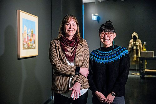 MIKAELA MACKENZIE / WINNIPEG FREE PRESS

Jaime Issac (left) and Jocelyn Piirainen, co-curators of the new exhibit Subsist opening Saturday, pose for a portrait as the show is set up at the Winnipeg Art Gallery in Winnipeg on Wednesday, Nov. 27, 2019. For Frances Koncan story.
Winnipeg Free Press 2019.