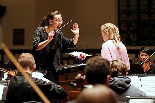 JOHN WOODS / WINNIPEG FREE PRESS
Naomi Woo, the new assistant  conductor with the Winnipeg Symphony Orchestra, rehearses with the University of Manitobas symphony at Westminster Church in Winnipeg Wednesday, November 27, 2019. 

Reporter: Wasney