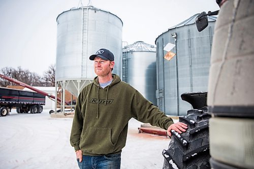 MIKAELA MACKENZIE / WINNIPEG FREE PRESS

Warren McCutcheon poses for a portrait by the silos that dry and store corn on his farm just outside of Carman, Manitoba on Friday, Dec. 20, 2019. McCutcheon has been hit by at least $1,800 in added costs from the carbon tax, which exempts fuels for some agriculture activity on the land, but not grain drying, which is needed after a harvest that was 50% wetter than normal. For Dylan Robertson story.
Winnipeg Free Press 2019.