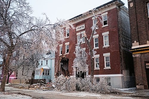 Mike Sudoma / Winnipeg Free Press
The aftermath of a fire at an Agnes Street apartment Thursday is left in a state of despair as smoke/fire damage has turned the over one hundred year old character building into a rubbish heap. 
December 26, 2019
