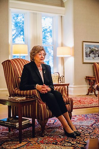MIKAELA MACKENZIE / WINNIPEG FREE PRESS

Lt.-Gov. Janice Filmon speaks with the Free Press at the Government House in Winnipeg on Friday, Jan. 3, 2020. For Jessica Botelho-Urbanski story.
Winnipeg Free Press 2019.