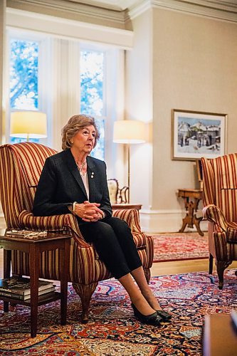 MIKAELA MACKENZIE / WINNIPEG FREE PRESS

Lt.-Gov. Janice Filmon speaks with the Free Press at the Government House in Winnipeg on Friday, Jan. 3, 2020. For Jessica Botelho-Urbanski story.
Winnipeg Free Press 2019.