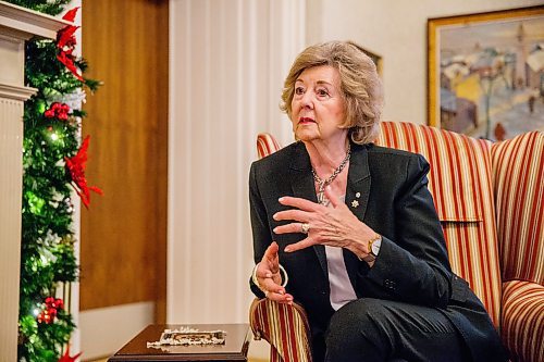 MIKAELA MACKENZIE / WINNIPEG FREE PRESS
Lt.-Gov. Janice Filmon speaks with the Free Press at the Government House in Winnipeg on Friday, Jan. 3, 2020. For Jessica Botelho-Urbanski story.
Winnipeg Free Press 2019.
