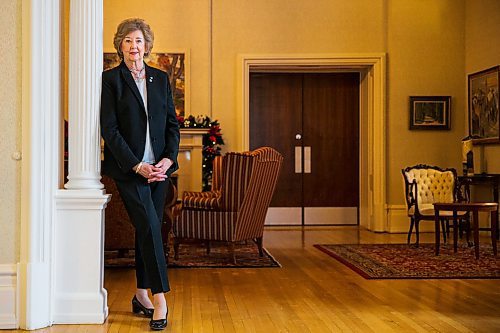 MIKAELA MACKENZIE / WINNIPEG FREE PRESS

Lt.-Gov. Janice Filmon poses for a portrait at the Government House in Winnipeg on Friday, Jan. 3, 2020. For Jessica Botelho-Urbanski story.
Winnipeg Free Press 2019.