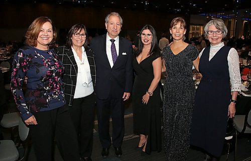 JASON HALSTEAD / WINNIPEG FREE PRESS

L-R: House of Peace board members Marie Bouchard, Maria Battaglia (development co-ordinator and dinner chairperson), Carmine Militano, Kaitlyn Militano, Shelley Keast and Sister Lesley Sacouman (executive director) at the annual House of Peace Welcome Home Dinner on Nov. 12, 2019 at the RBC Convention Centre Winnipeg. (See Social Page)