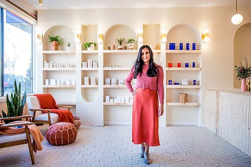 MIKAELA MACKENZIE / WINNIPEG FREE PRESS

Skincare guru Tina Cable poses for a portrait in her new storefront, Myuz, on Corydon in Winnipeg on Monday, Jan. 6, 2020. For Erin Lebar story.
Winnipeg Free Press 2019.