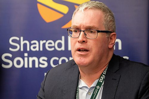 Daniel Crump / Winnipeg Free Press. Ronan Segrave, chief operating officer at HSC, speaks during a press conference at the Health Sciences Centre. January 7, 2020.