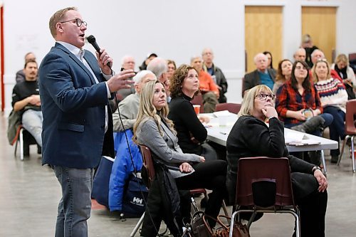 JOHN WOODS / WINNIPEG FREE PRESS
Manitoba minister of finance Scott Fielding talks at a pre-budget town hall at Sturgeon Heights Community Centre in Winnipeg Tuesday, January 7, 2020. 

Reporter: Rollason