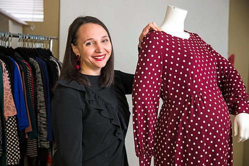 MIKAELA MACKENZIE / WINNIPEG FREE PRESS

Jess Fuga, owner of an online maternity boutique called Ever After, poses for a portrait with some of her stock at her home in Winnipeg on Friday, Jan. 10, 2020. For Jen Zoratti story.
Winnipeg Free Press 2019.