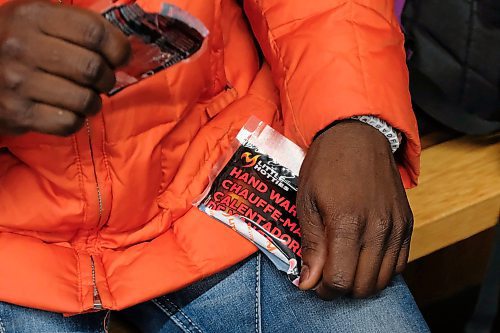 Daniel Crump / Winnipeg Free Press. Hand warmers were in high demand Saturday afternoon after the Welcome to Winnipeg skate was over. January 11, 2020.